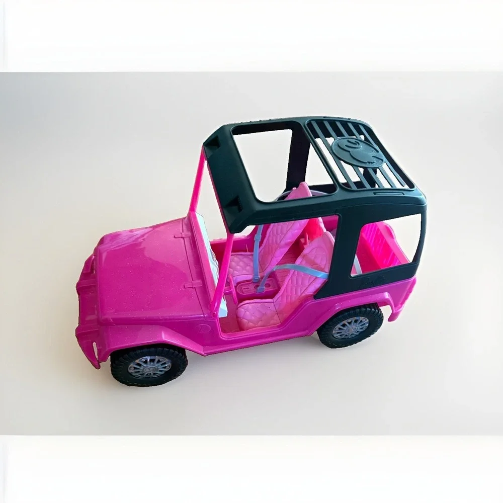 Barbie Doll Jeep Pink Passport Beach Glitter Cruiser Hardtop Mattel 2012 Car